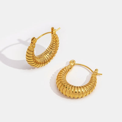 Golden Mia Croissant Hoop Earrings - Beautiful Earth Boutique