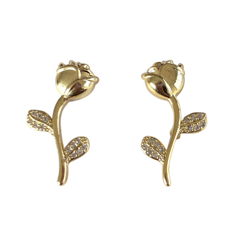 Golden Rose Earrings