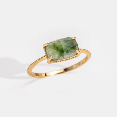 Green Quartz Crystal Ring - Beautiful Earth Boutique