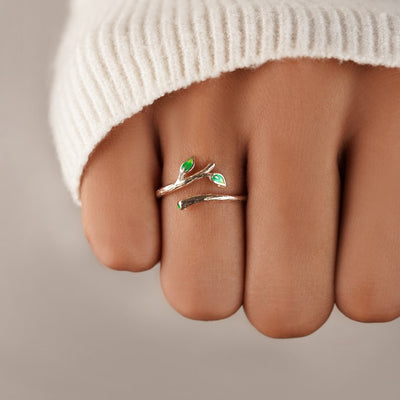 Green Vine Silver Ring - Beautiful Earth Boutique