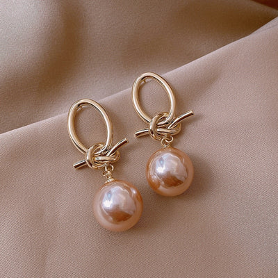 Knotted Pearl Earrings