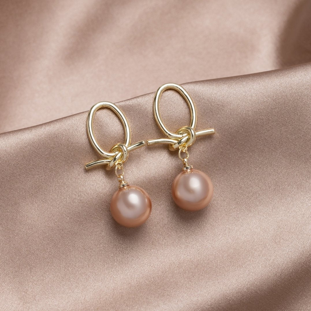 Knotted Pearl Earrings - Beautiful Earth Boutique