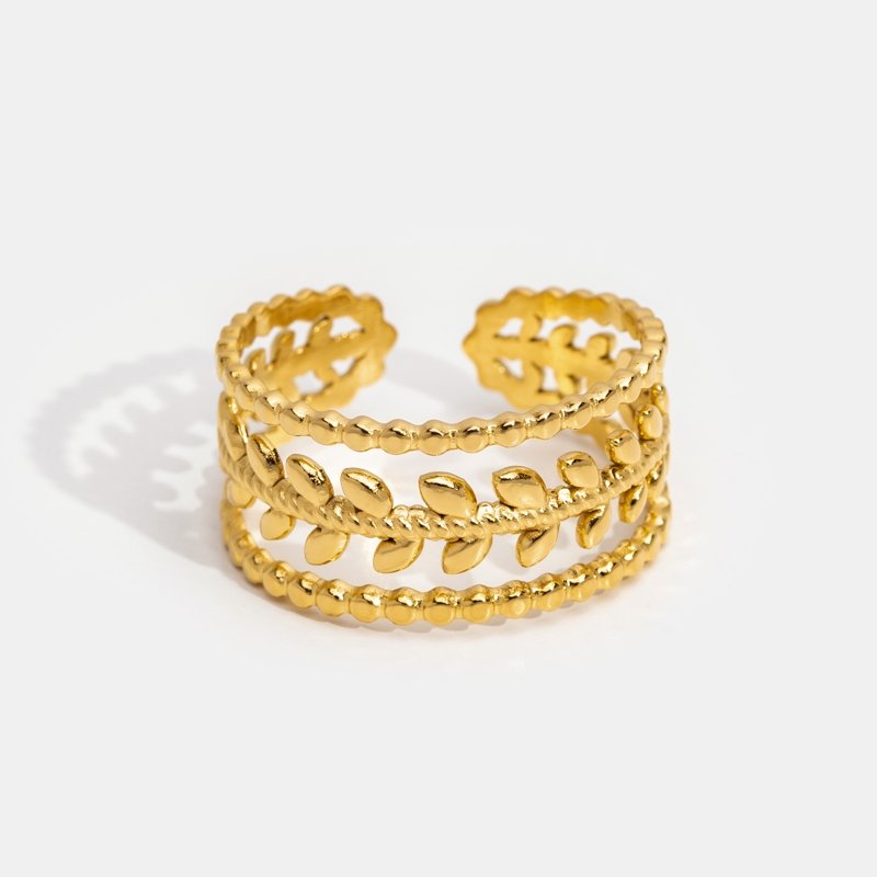 Layered Gold Leaf Ring - Beautiful Earth Boutique