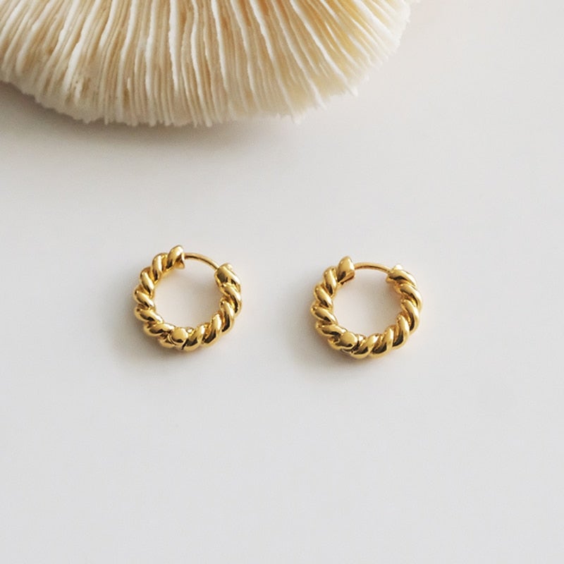 Layla Gold Twist Earrings