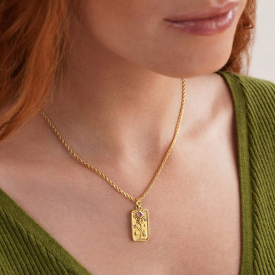 ‘Lovers’ Tarot Pendant Necklace - Beautiful Earth Boutique