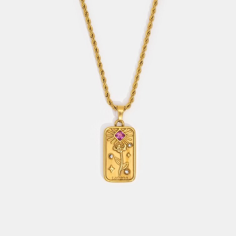 ‘Lovers’ Tarot Pendant Necklace - Beautiful Earth Boutique