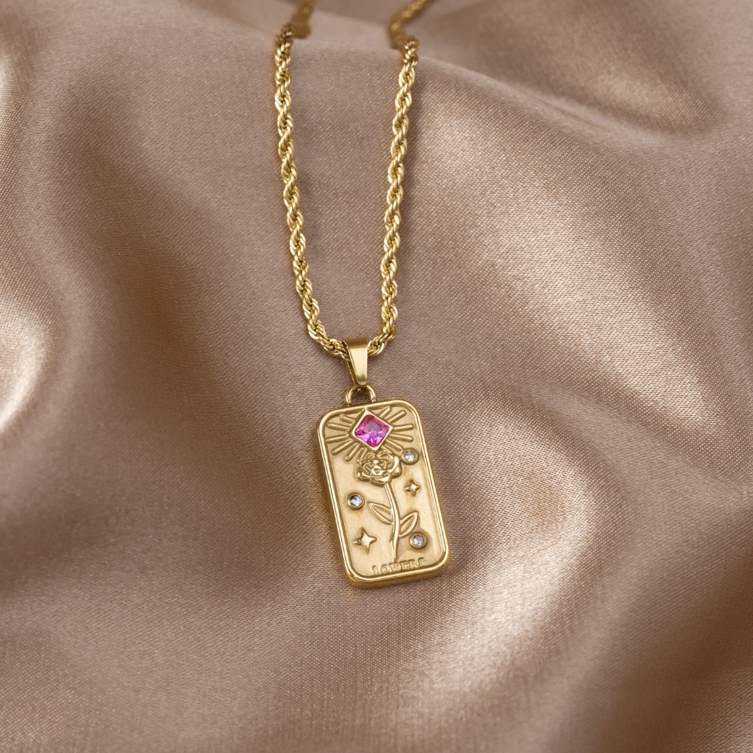 ‘Lovers’ Tarot Pendant Necklace