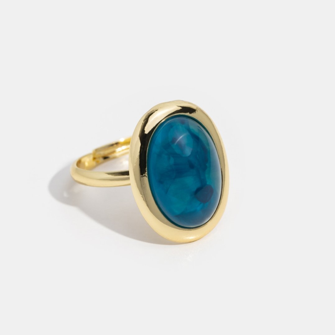 Marina Blue Statement Ring - Beautiful Earth Boutique