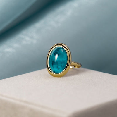 Marina Blue Statement Ring - Beautiful Earth Boutique UK