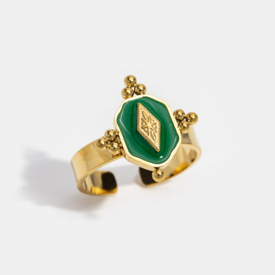 Marina Geometric Vintage Ring - Beautiful Earth Boutique