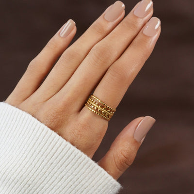 Marissa Layered Gold Leaf Ring - Beautiful Earth Boutique