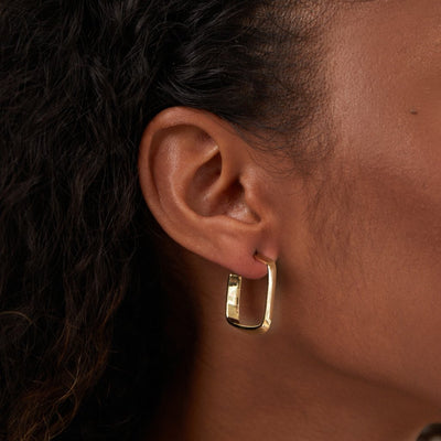 Mila Geometric Hoop Earrings - Beautiful Earth Boutique