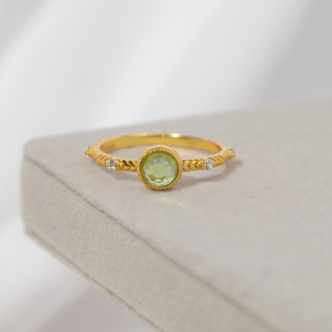 Nerisa Crystal Gold Ring - Beautiful Earth Boutique