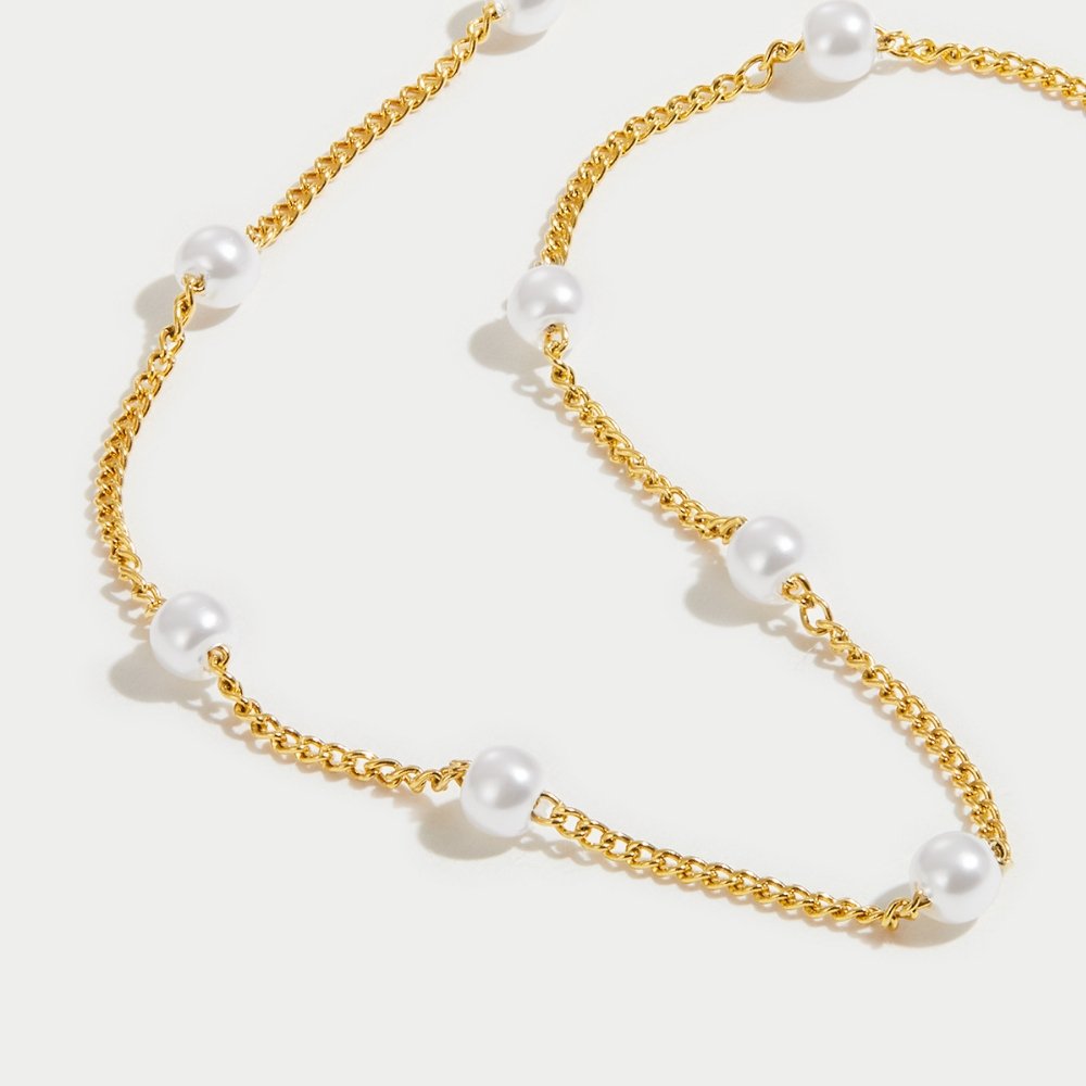 Nura Pearl 18K Gold Necklace - Beautiful Earth Boutique