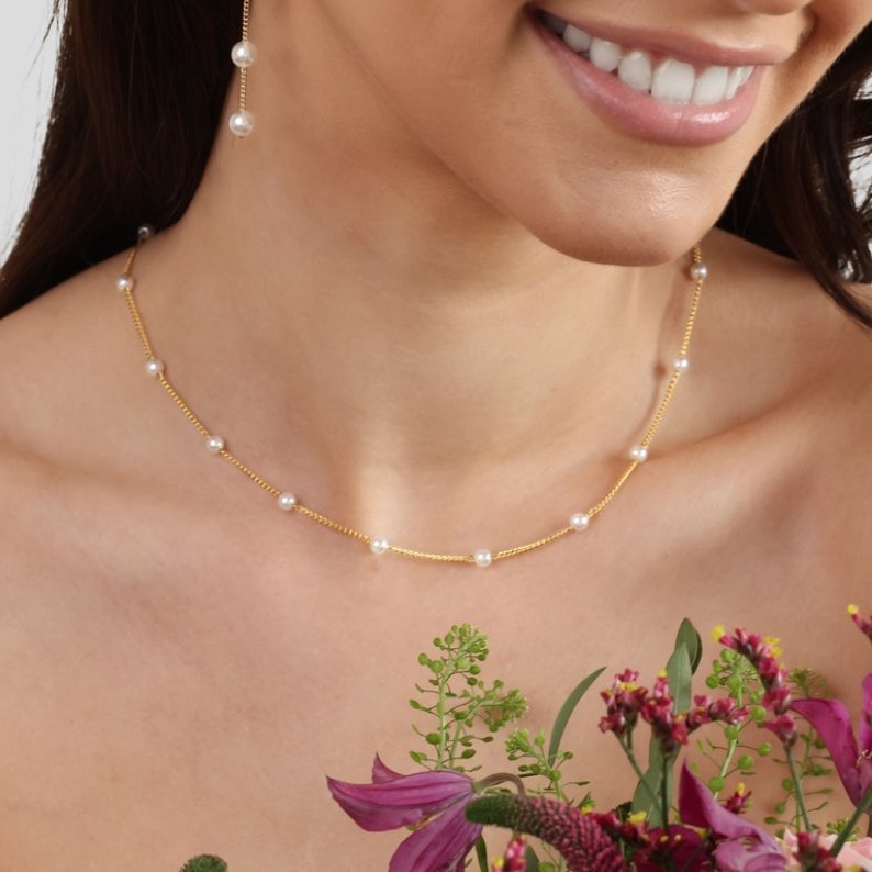 Nura Pearl 18K Gold Necklace - Beautiful Earth Boutique