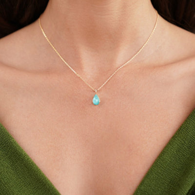 Ocean Blue Amazonite Crystal Necklace - Beautiful Earth Boutique