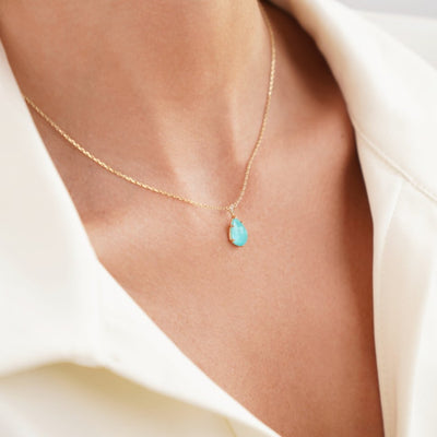 Ocean Blue Amazonite Crystal Necklace - Beautiful Earth Boutique