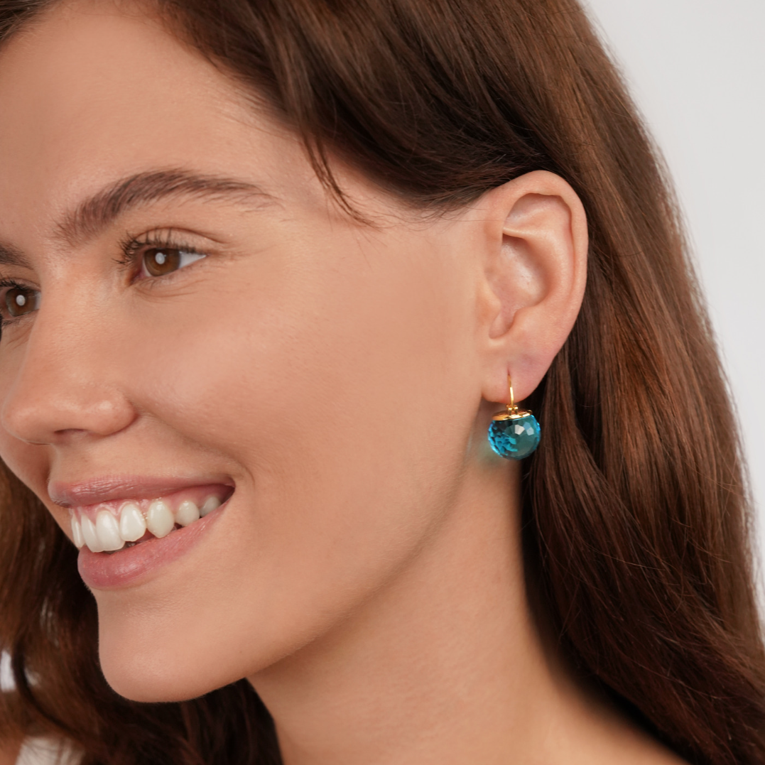 Ocean Blue Austrian Crystal Earrings