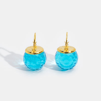 Ocean Blue Austrian Crystal Earrings - Beautiful Earth Boutique