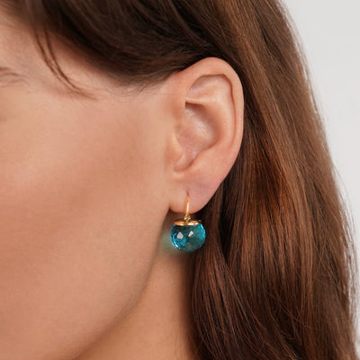 Ocean Blue Austrian Crystal Earrings - Beautiful Earth Boutique