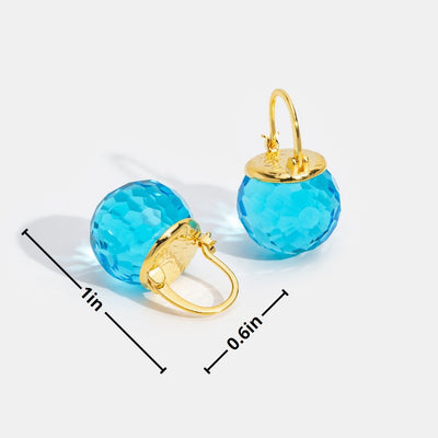 Ocean Blue Austrian Crystal Earrings - Beautiful Earth Boutique