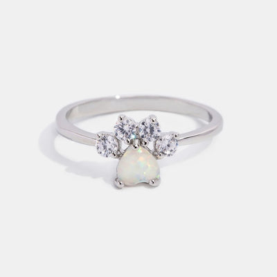 Opal & Crystal Paw Ring - Beautiful Earth Boutique