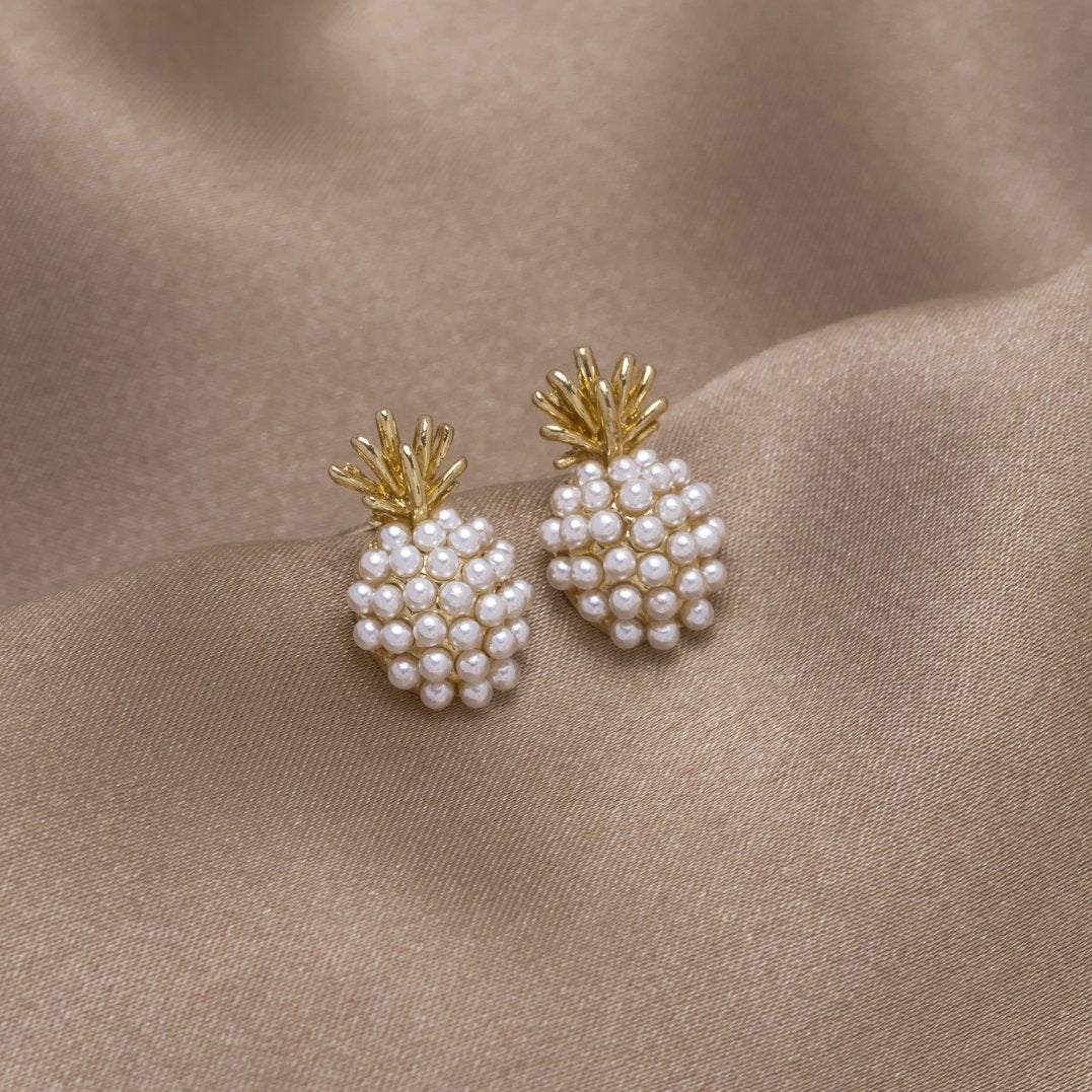 Pineapple Pearl Earrings - Beautiful Earth Boutique