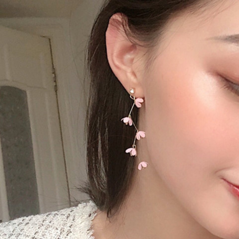 Pink Cherry Blossom Earrings