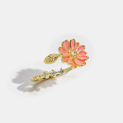 Pink Daisy Flower Ring - Beautiful Earth Boutique