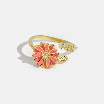 Pink Daisy Flower Ring - Beautiful Earth Boutique