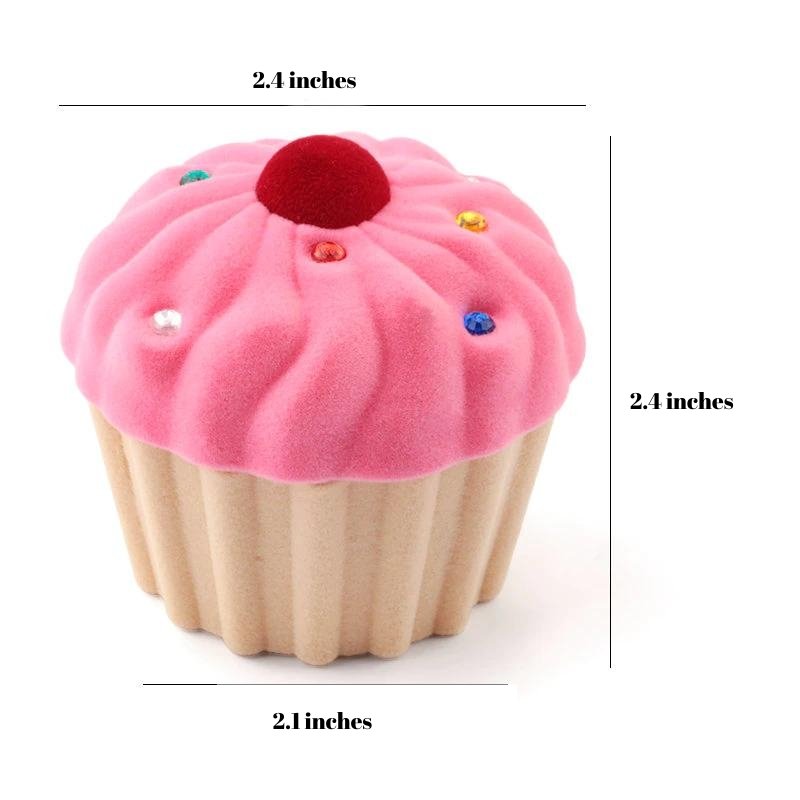 Pink Velvet Cupcake Jewelry Box - Beautiful Earth Boutique