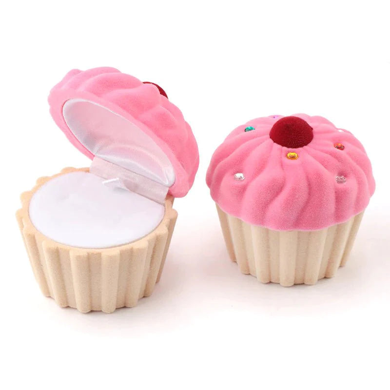 Pink Velvet Cupcake Jewelry Box - Beautiful Earth Boutique