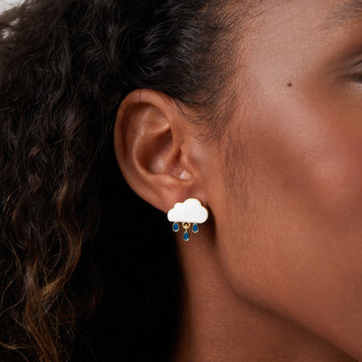 Rain Cloud Drop Earrings - Beautiful Earth Boutique