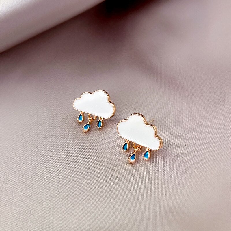 Rain Cloud Drop Earrings