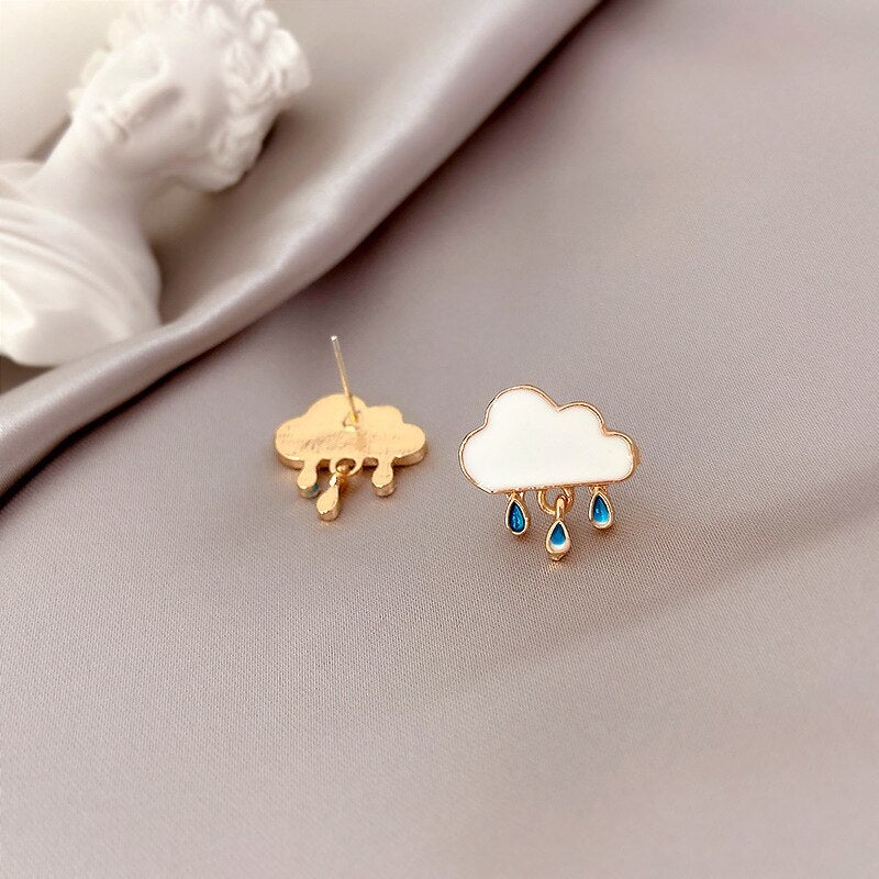 Rain Cloud Drop Earrings