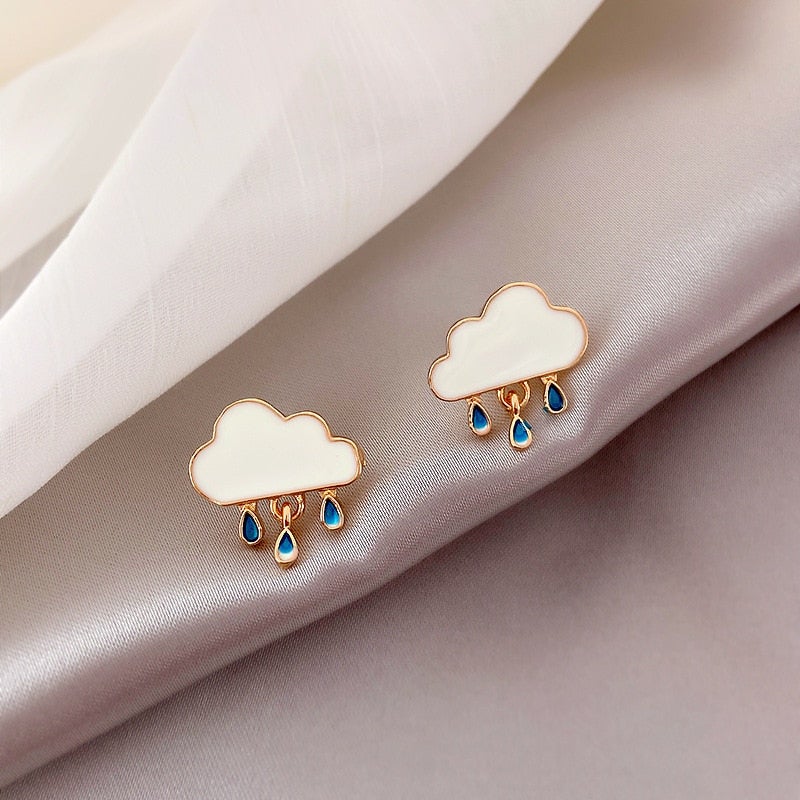 Rain Cloud Drop Earrings