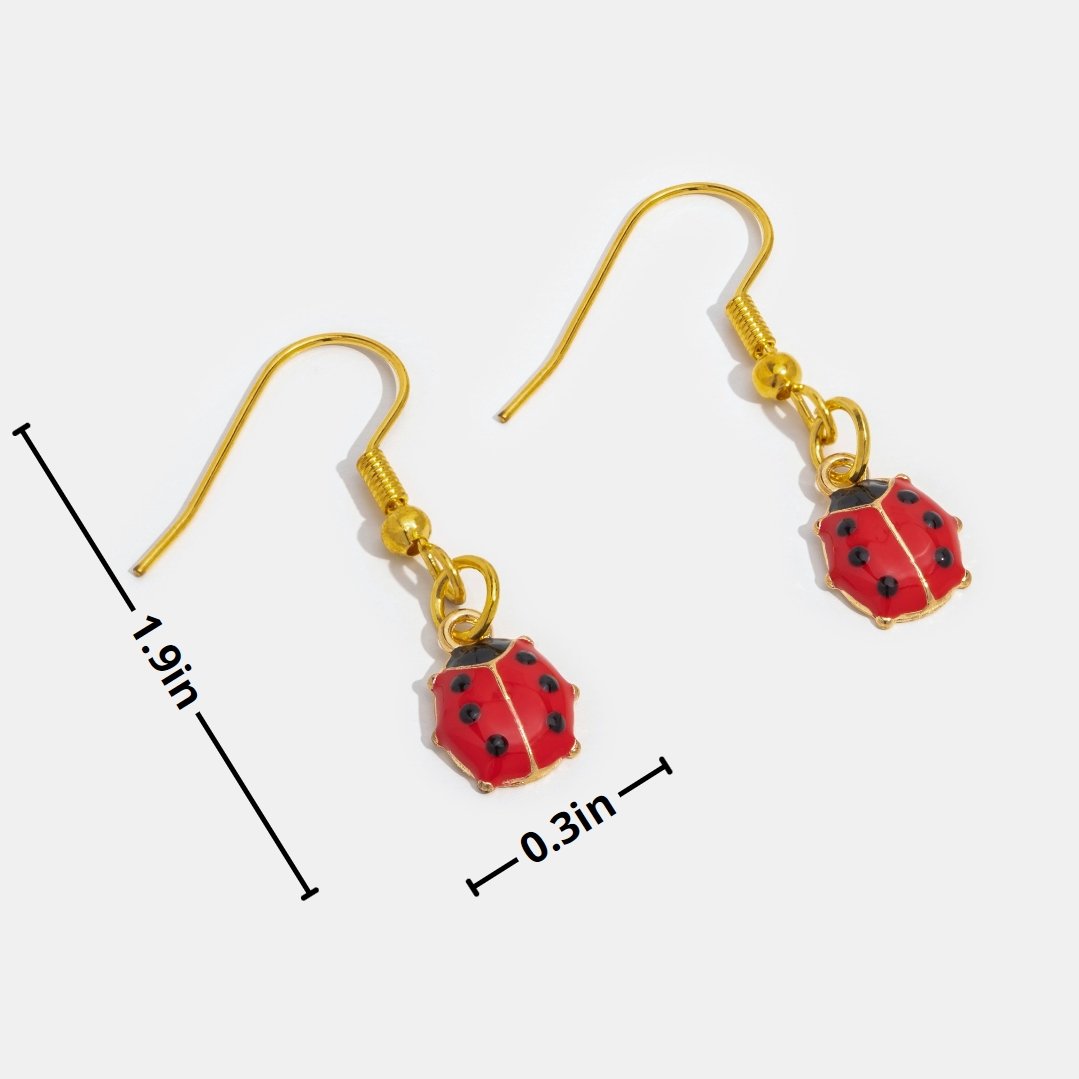 Red Ladybug Earrings - Beautiful Earth Boutique