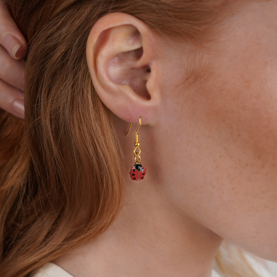 Red Ladybug Earrings