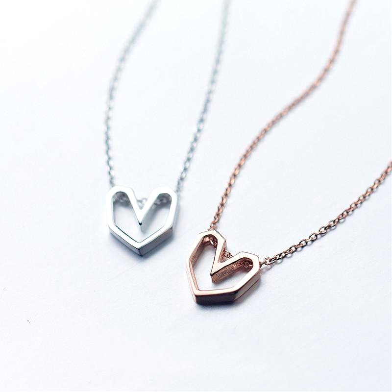 Rosalie Geometric Heart Necklace