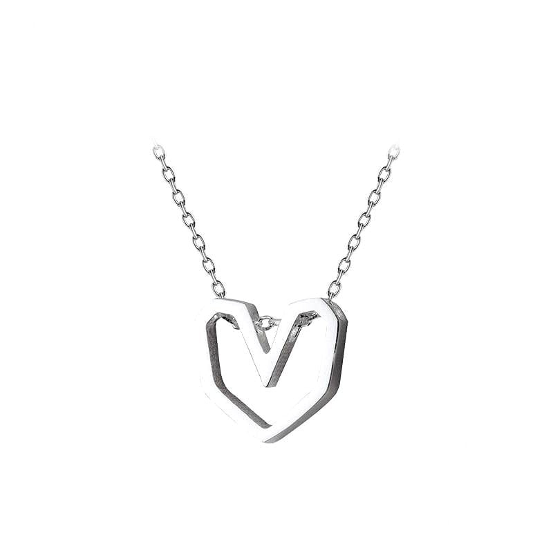 Rosalie Geometric Heart Necklace