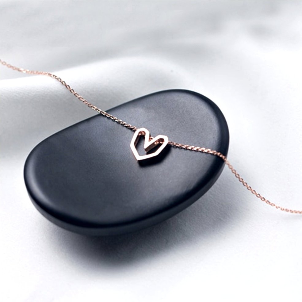 Rosalie Geometric Heart Necklace