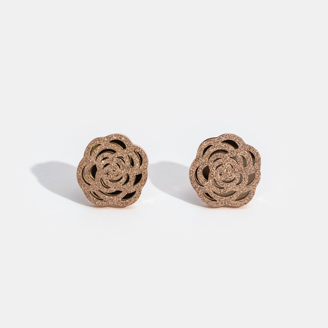 Rose Gold Bloom Earrings - Beautiful Earth Boutique