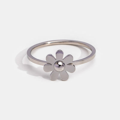 Rose Gold Daisy Flower Ring - Beautiful Earth Boutique