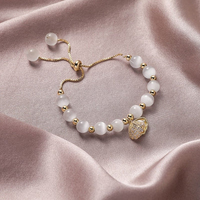 Seashell Opal Bead Bracelet