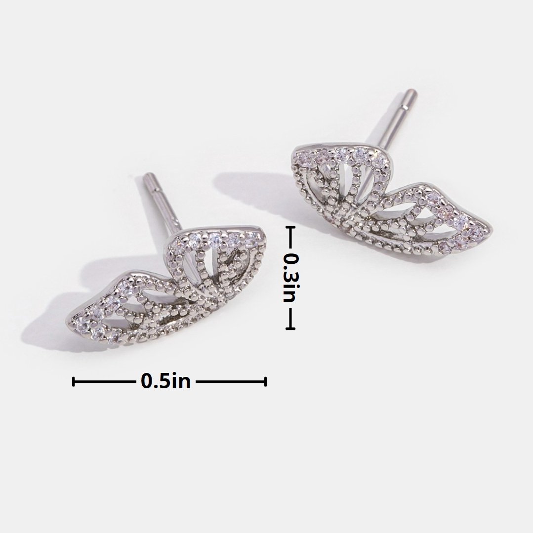 Silver Mia Butterfly Wing Earrings - Beautiful Earth Boutique