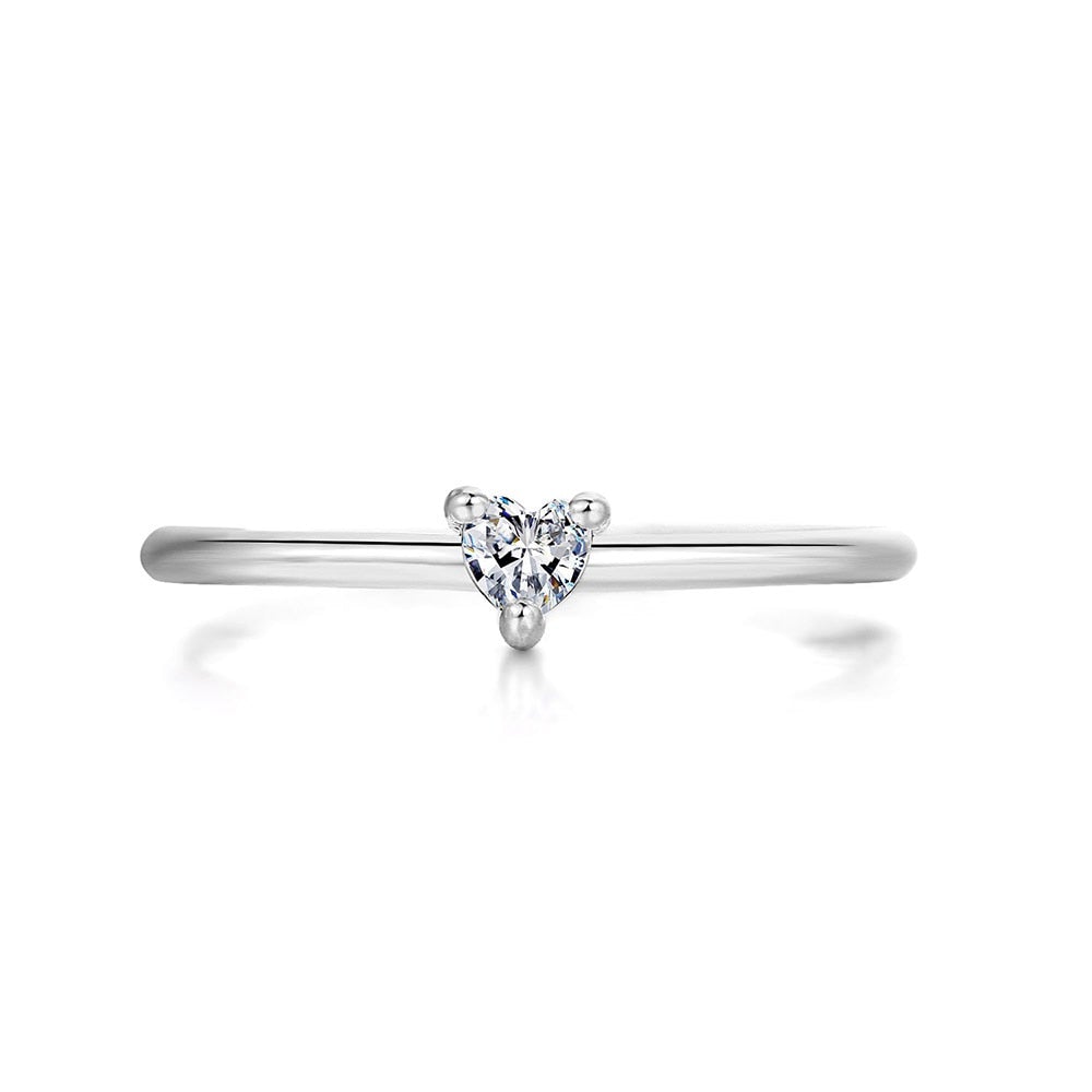 'Small Love' Crystal Heart Ring - Beautiful Earth Boutique