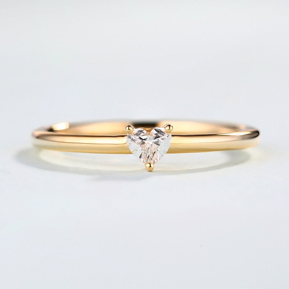 'Small Love' Crystal Heart Ring - Beautiful Earth Boutique