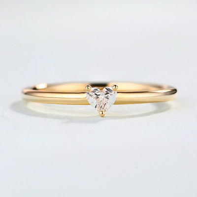 'Small Love' Crystal Heart Ring - Beautiful Earth Boutique