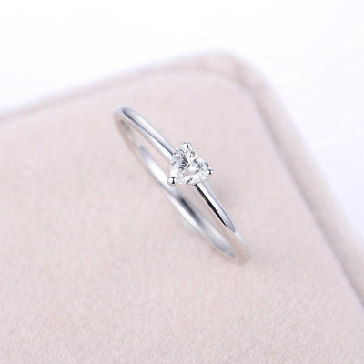 'Small Love' Crystal Heart Ring - Beautiful Earth Boutique