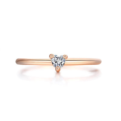 'Small Love' Crystal Heart Ring - Beautiful Earth Boutique